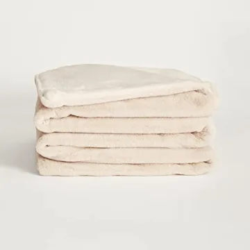 UnHide Lil’ Marsh Faux Fur Blanket - Luxurious Softness and Ethical Comfort - Machine Washable - P...