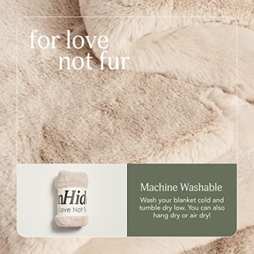 UnHide Lil’ Marsh Faux Fur Blanket - Lightweight and Soft