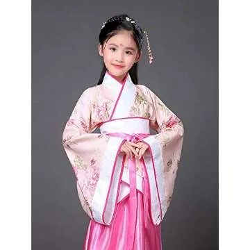 Lazutom Girls' Hanfu Dress for Parties and Occasions