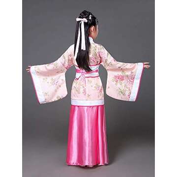 Lazutom Girls' Hanfu Dress for Parties and Occasions