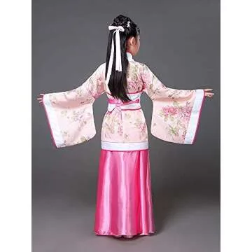 Lazutom Girls' Hanfu Dress for Parties and Occasions