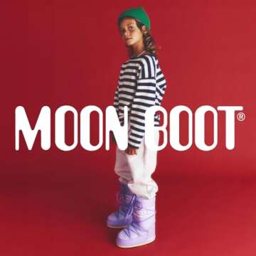 Moon Boot Icon Junior Slip On Snow Boots for Kids, 23/26, Glacier Grey