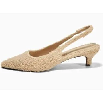 Coutgo Womens Slingback Kitten Low Heels for Style and Comfort