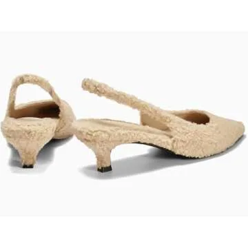 Coutgo Womens Slingback Kitten Low Heels for Style and Comfort