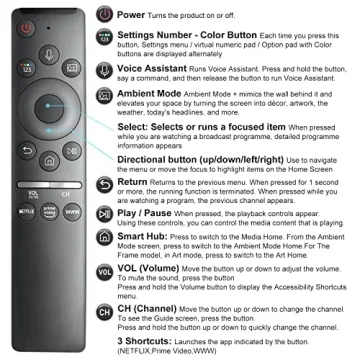 Samsung Smart TV Voice Remote Control Replacement