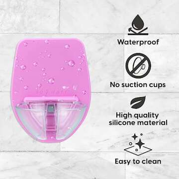 30 Watt Silicone Wine Glass Holder for Bath & Shower, Give The Gift of an at Home Spa Bathtub Relaxation