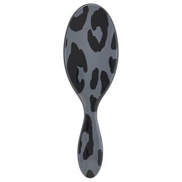 Wet Brush Original Detangling Hair Brush, Dark Gray Leopard (Safari) - Ultra-Soft IntelliFlex Bristl...