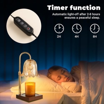 GODONLIF Dimmable Candle Warmer Lamp in Gold