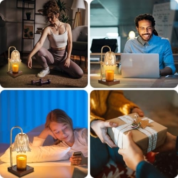 GODONLIF Dimmable Candle Warmer Lamp in Gold