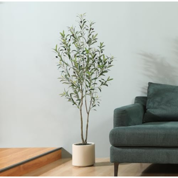 Buy LOMANTO 5 ft Artificial Olive Trees for Home Decor