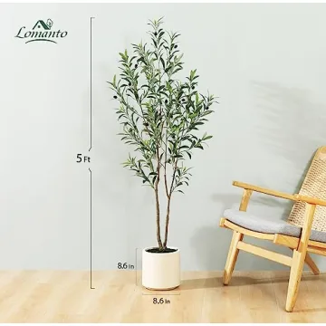 Buy LOMANTO 5 ft Artificial Olive Trees for Home Decor