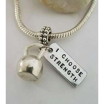 Fitness Trainer Jewelry Gym Dumbbell Kettlebell Gift Charm