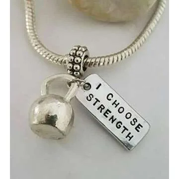 Fitness Trainer Jewelry Gym Dumbbell Kettlebell Gift Charm