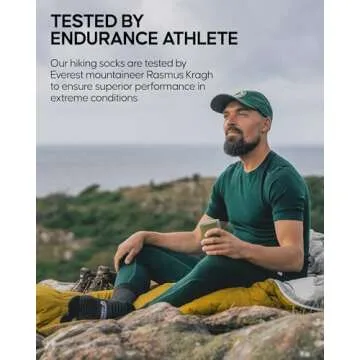 DANISH ENDURANCE Merino Wool Light Hiking Socks, Cushioned & Moisture Wicking Hiking Socks, Men, Women & Kids, 3 Pack