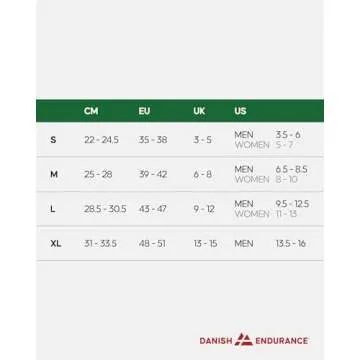 DANISH ENDURANCE Merino Wool Light Hiking Socks, Cushioned & Moisture Wicking Hiking Socks, Men, Women & Kids, 3 Pack