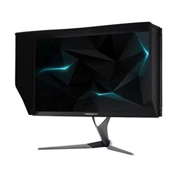 Acer Predator X27 bmiphzx 27" 4K UHD (3840 x 2160) IPS Monitor with NVIDIA G-SYNC Ultimate | Quantum Dot | Up to 144Hz Refresh | Adobe RGB | (Display Port & HDMI Port), Black (X27 bmiiphzx)