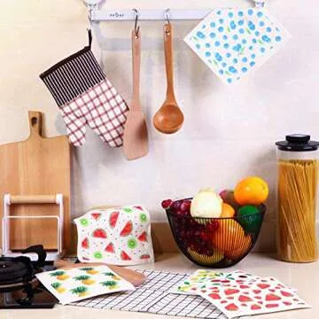 Mixed Fruit Swedish Dishcloths for Easy Kitchen Cleaning