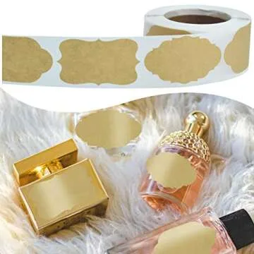 300 Pcs Gift Tags for Christmas, Name Labels Stickers, Kraft Labels, DIY Blank Stickers Labels for Handmade Decorative, Mason, Scrapbook Accessories, Jam Jars(B)