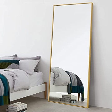 NeuType 71"x24" Large Mirror with Golden Aluminum Frame for Stylish Decor