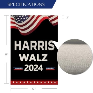Harris Waltz 2024 Garden Flag - Double-Sided Support