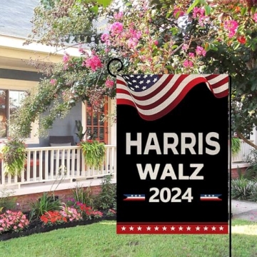 Harris Waltz 2024 Garden Flag - Double-Sided Support