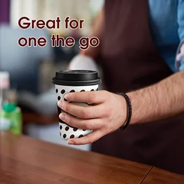 Ginkgo Coffee Cups with Lids for Coffee Lovers 100 Pack