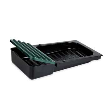 Homestead Essentials 2 Compartment Roll Out Nesting Box for Chickens | for Up to 10 Hens | Heavy Duty Chicken Coop Nesting Box with Compact Lid Cover to Protect Eggs