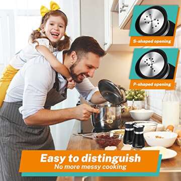 Salt and Pepper Shakers Set for Kitchen and Outdoor Use