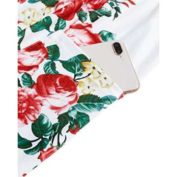 KILIG Women's Summer Casual Sundress Spaghetti Strap Button Dress with Pocket