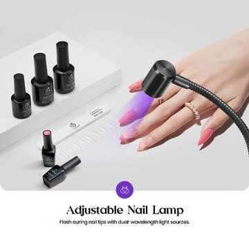 Beetles UV Nail Lamp for Gel Nails Mini LED Nail Light with Clamp for Manicure Dryer Curing Lamp Sal...