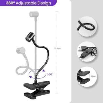 Beetles UV Nail Lamp for Gel Nails Mini LED Nail Light with Clamp for Manicure Dryer Curing Lamp Salon DIY at Home