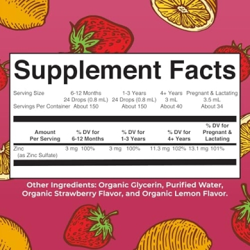 MaryRuth Organics Strawberry Lemon Ionic Zinc for Immune Support