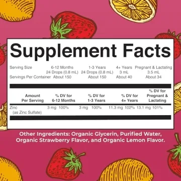 MaryRuth Organics Strawberry Lemon Ionic Zinc for Immune Support