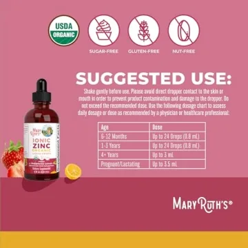 MaryRuth Organics Strawberry Lemon Ionic Zinc for Immune Support