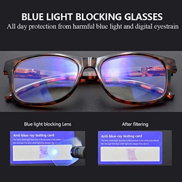 Blue Light Blocking Reading Glasses - 2 Pack with UV Protection
