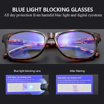Blue Light Blocking Reading Glasses - 2 Pack with UV Protection