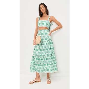 Saylor Women's Kaitlin Palm Midi Skirt Set