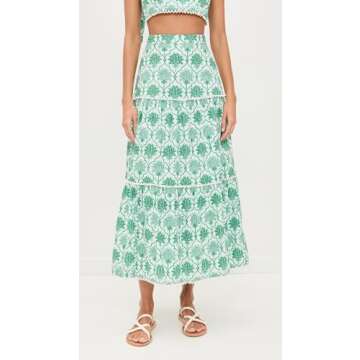 Saylor Women's Kaitlin Palm Midi Skirt Set