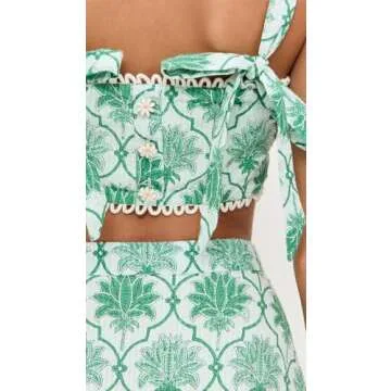 Saylor Women's Kaitlin Palm Midi Skirt Set