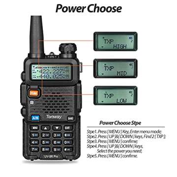 Ham Radio UV-5R Pro 8W Dual Band Two Way Radio with Handheld Speaker Mic and Antenna 2Pack and Progr...