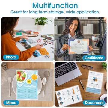 KTRIO Laminating Sheets, Hold 8.5 x 11 inch Sheets 200 Pack, 3 Mil Clear Thermal Laminate Pouches 9 x 11.5 inch Lamination Sheet Paper for Laminator, Round Corner Letter Size, School & Office