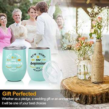 Geelfland House Warming Gifts New Home - Housewarming Gifts for New House - Newlywed Couple Gifts Basket for Friends Family Neighbor Clients (Green)