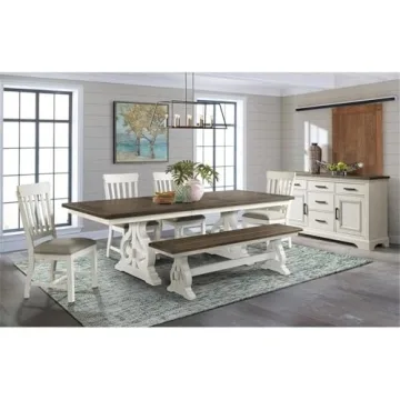Stylish Intercon Drake 76-98" Trestle Table for Dining
