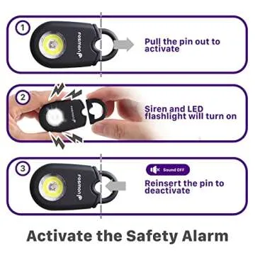 Fosmon Personal Alarm Keychain Device 125dB for Safety