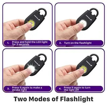 Fosmon Personal Alarm Keychain Device 125dB for Safety