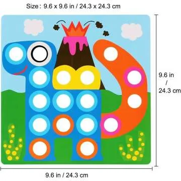 AMOSTING Mosaic Pegboard - Educational Toy for Kids