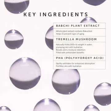 HERBIVORE Bakuchiol Retinol Alternative Face Serum REGULAR STRENGTH - Bakuchiol + Peptides, Smooths Skin, Reduces Fine Lines & Wrinkles, Plant-based, Vegan, Cruelty-free, 30mL / 1 oz