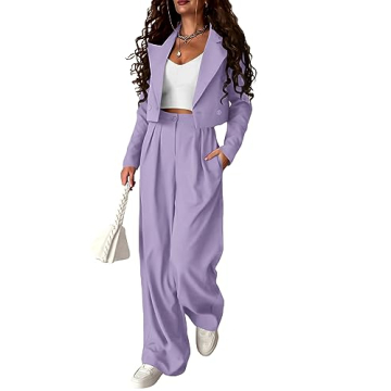 PRETTYGARDEN Teacher Outfits for Women Trendy Work Office Corporate Two Piece Matching Suit Set (Lig...