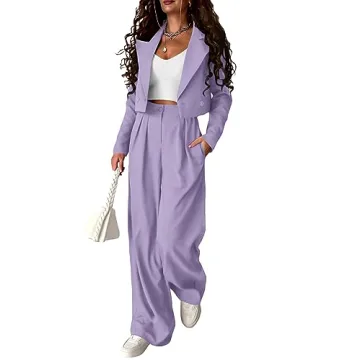 PRETTYGARDEN Teacher Outfits for Women Trendy Work Office Corporate Two Piece Matching Suit Set (Lig...