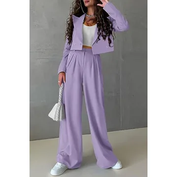 PRETTYGARDEN Trendy Work Office Two Piece Suit Set
